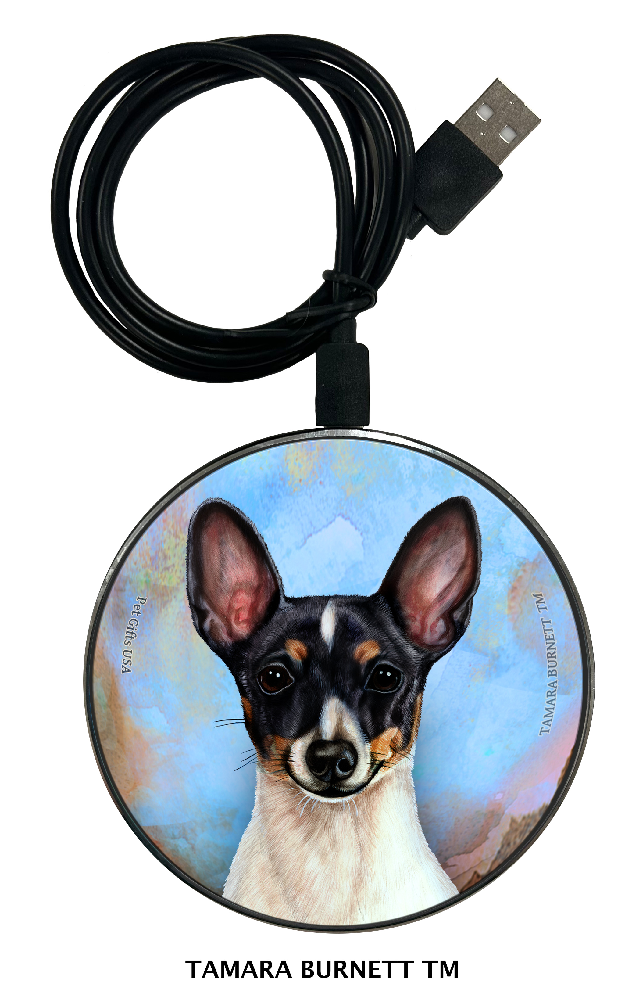 Toy Fox Terrier Black Tri-Color - Zoomies Phone Charger image